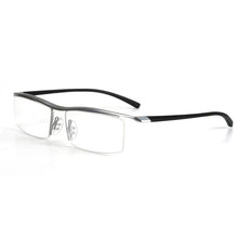 Load image into Gallery viewer, Browline Half Rim Titanium Metal Glasses Frame for Men Eyeglasses Fashion Cool Optical Eyewear Man Spectacles Prescription Frame
