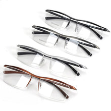 Load image into Gallery viewer, Browline Half Rim Titanium Metal Glasses Frame for Men Eyeglasses Fashion Cool Optical Eyewear Man Spectacles Prescription Frame