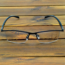 Load image into Gallery viewer, Business Men Half Rim Progressive Photochromic Reading Glasses with PU Case +0.75 to +4 See Near N Far, Indoor N Outdoor