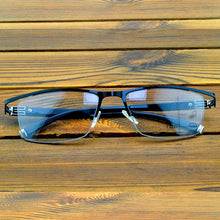 Load image into Gallery viewer, Business Men Half Rim Progressive Photochromic Reading Glasses with PU Case +0.75 to +4 See Near N Far, Indoor N Outdoor