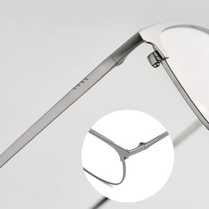 Business Square Glasses Frame Ultra Light Pure Titanium Eyeglasses Frame Men's Large Frame Myopia Mirror Progressive