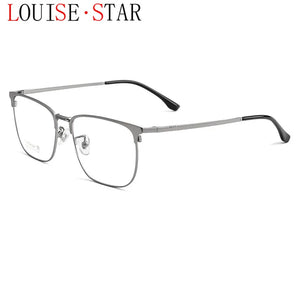 Business Square Glasses Frame Ultra Light Pure Titanium Eyeglasses Frame Men's Large Frame Myopia Mirror Progressive