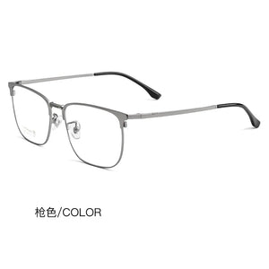 Business Square Glasses Frame Ultra Light Pure Titanium Eyeglasses Frame Men's Large Frame Myopia Mirror Progressive