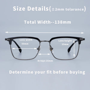Business Square Titanium Glasses Frames of   Men Outdoor Optical Eyeglasses Women Accessories Prescription Eyewear