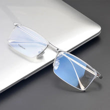 Load image into Gallery viewer, Business half frame spectacle frame Optical Glasses Pure Titanium Frame Prescription Eyeglasses Rx Men Glasses Eyewear 8803