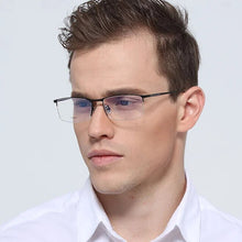 Load image into Gallery viewer, Business half frame spectacle frame Optical Glasses Pure Titanium Frame Prescription Eyeglasses Rx Men Glasses Eyewear 8803