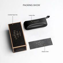 Load image into Gallery viewer, CAPONI Photochromic Sunglasses Men Driving Chameleon Glasses Male Yellow Lens Sun Glasses Day Night Vision Oval Eyewear BSYS520