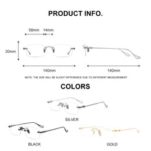 Load image into Gallery viewer, CAPONI Rimless Optical Glasses Titanium Retro Frame Glasses Men Business Eyeglasses Support Myopia Hyperopia Prescription  J8099