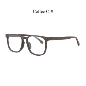 CHFEKUMEET Men Optical Eyeglasses Frames Wood Square Oversized Prescription Eyeglasses Glasses Frame Spectacle oculos de grau