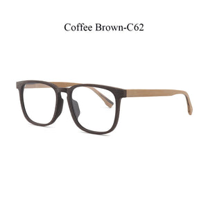 CHFEKUMEET Men Optical Eyeglasses Frames Wood Square Oversized Prescription Eyeglasses Glasses Frame Spectacle oculos de grau