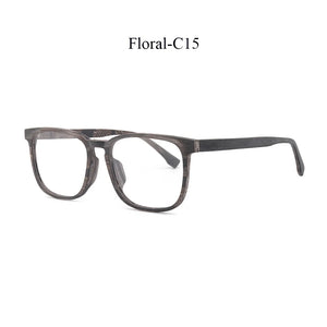 CHFEKUMEET Men Optical Eyeglasses Frames Wood Square Oversized Prescription Eyeglasses Glasses Frame Spectacle oculos de grau