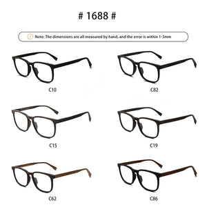 CHFEKUMEET Men Optical Eyeglasses Frames Wood Square Oversized Prescription Eyeglasses Glasses Frame Spectacle oculos de grau