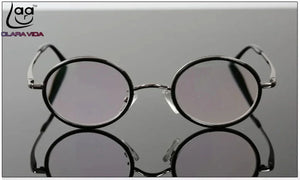 = CLARA VIDA = classic Retro round Reading glasses high-quality alloy black luxury frame with case  +1 +1.5 +2 +2.5 +3 +3.5 +4