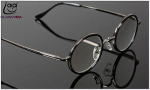 = CLARA VIDA = classic Retro round Reading glasses high-quality alloy black luxury frame with case  +1 +1.5 +2 +2.5 +3 +3.5 +4