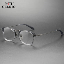 Load image into Gallery viewer, CLLOIO Retro Square Pure Titanium Glasses Frame Men Anti Blue Light Handmade Optical Eyeglasses Frame Women Prescription Eyewear