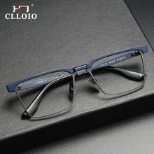 Load image into Gallery viewer, CLLOIO Vintage Pure Titanium Glasses  Men Business Blue Light Blocking Eyeglasses Handmade Optical Frame Prescription Eyewear