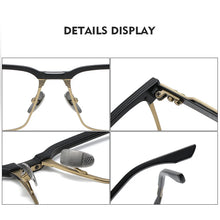 Load image into Gallery viewer, CLLOIO Vintage Pure Titanium Glasses  Men Business Blue Light Blocking Eyeglasses Handmade Optical Frame Prescription Eyewear