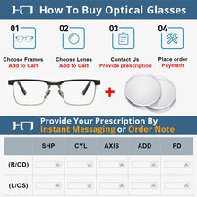 Load image into Gallery viewer, CLLOIO Vintage Pure Titanium Glasses  Men Business Blue Light Blocking Eyeglasses Handmade Optical Frame Prescription Eyewear