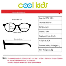 Load image into Gallery viewer, COOL KIDS Kid Glasses age1-3 Flexible Eyewear Spectacle Frame For Girls and boys TR90 Children Eyeglasses Optical Frame Colorful
