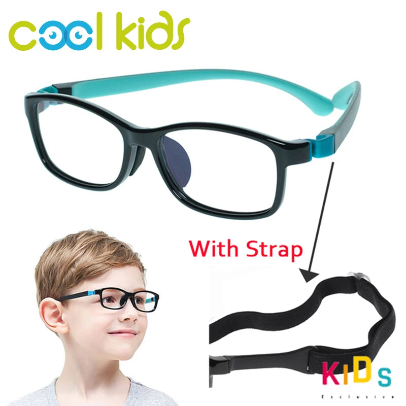 COOL Kids Anti-blue Eye Strain Computer Glasses child Myopia Optical Glasses For Boys Girl Astigmatism Glasses Frame Clear Lens
