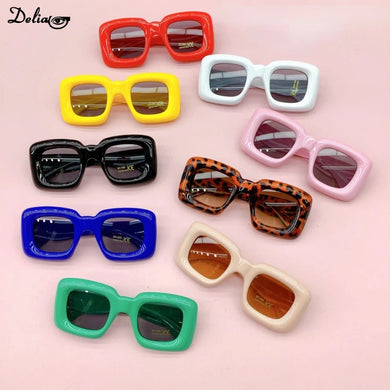 Candy Color Square Kids Y2k Eyeglasses Anti-blue Light Inflatable Thick Computer Glasses Frame Boys Girls Retro Shades