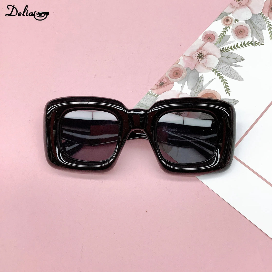Candy Color Square Kids Y2k Eyeglasses Anti-blue Light Inflatable Thick Computer Glasses Frame Boys Girls Retro Shades