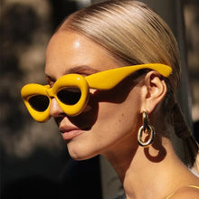 Carica l'immagine nel visualizzatore di Gallery, Candy Color Y2K Sunglasses Women New Luxury Brand Yellow Blue Oval Sunglasses Men Sexy Lip Punk Hip Hop Shades Female UV400