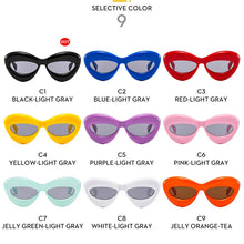 Carica l'immagine nel visualizzatore di Gallery, Candy Color Y2K Sunglasses Women New Luxury Brand Yellow Blue Oval Sunglasses Men Sexy Lip Punk Hip Hop Shades Female UV400