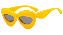 Carica l'immagine nel visualizzatore di Gallery, Candy Color Y2K Sunglasses Women New Luxury Brand Yellow Blue Oval Sunglasses Men Sexy Lip Punk Hip Hop Shades Female UV400