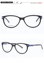 Load image into Gallery viewer, Carbon Fibre Glasses Frame Men Eyeglasses Great Round Cat Women Vintage Acetate Optical Prescription Fullrim Light Eyewear