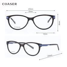 Load image into Gallery viewer, Carbon Fibre Glasses Frame Men Eyeglasses Great Round Cat Women Vintage Acetate Optical Prescription Fullrim Light Eyewear