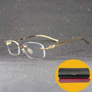 Cart Glasses Frame Titanium for Women and Men Eyewear on Reading Computer Prescription Eyeglasses Transparent Panther 5102336