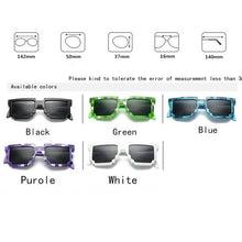 Load image into Gallery viewer, Cartoon Vintage Glasses 8 bit Pixel Novelty Mosaic Cospla Goggles My World Glasses  Children Sunglasses Baby Boys Gift