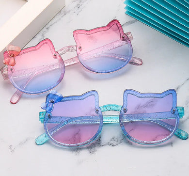 Cat Ears Sunglasses For Kids Girls Boy Outdoor Sun Protection Children Cute Animal Cartoon Sunglasses Protection Glasses