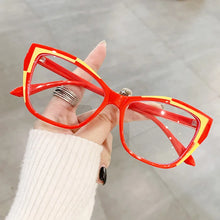 Load image into Gallery viewer, Cat Eye Anti Blue Light Glasses For Women New Retro Optical Computer Eyeglasses Oversized Ladies Eyewear New