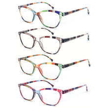 Carica l'immagine nel visualizzatore di Gallery, Cat Eye Colorful Reading Glasses for Women,Classic Oval Frame Flexble Spring Hinge,Comfortable Readers Eyeglasses with Diopters
