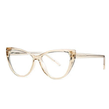 Load image into Gallery viewer, Cat Eye Optical Glasses Women TR90 Crystal Frame Anti Blue Glasses Myopia Prescription Eyeglasses Frames Ladies Blu-ray Glasses