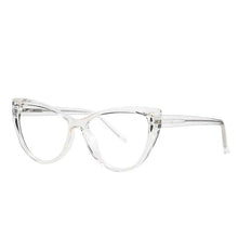 Load image into Gallery viewer, Cat Eye Optical Glasses Women TR90 Crystal Frame Anti Blue Glasses Myopia Prescription Eyeglasses Frames Ladies Blu-ray Glasses