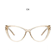 Load image into Gallery viewer, Cat Eye Optical Glasses Women TR90 Crystal Frame Anti Blue Glasses Myopia Prescription Eyeglasses Frames Ladies Blu-ray Glasses