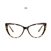 Load image into Gallery viewer, Cat Eye Optical Glasses Women TR90 Crystal Frame Anti Blue Glasses Myopia Prescription Eyeglasses Frames Ladies Blu-ray Glasses