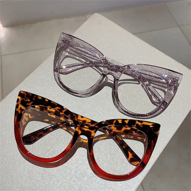 Cat Eye Sunglasses Large Frame Glasses Anti Blue Light Eyewear Reading Glasses Colorful Sunglasses