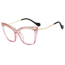 Load image into Gallery viewer, Cat Eye Sunglasses Personality Sun Glasses Man Full Rim For Women Rectangle Small Frame Metal Sunglass Female Trend Fashion