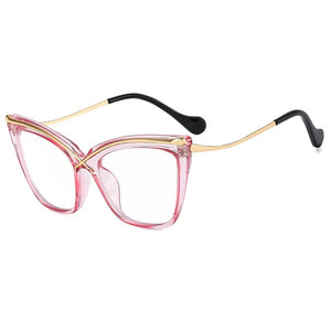 Cat Eye Sunglasses Personality Sun Glasses Man Full Rim For Women Rectangle Small Frame Metal Sunglass Female Trend Fashion