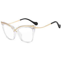 Load image into Gallery viewer, Cat Eye Sunglasses Personality Sun Glasses Man Full Rim For Women Rectangle Small Frame Metal Sunglass Female Trend Fashion