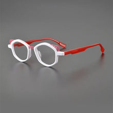 Carica l&#39;immagine nel visualizzatore di Gallery, Cat-eye glasses Frame Women&#39;s Retro Small frame Color acetate handmade optical frames Men&#39;s prescription glasses