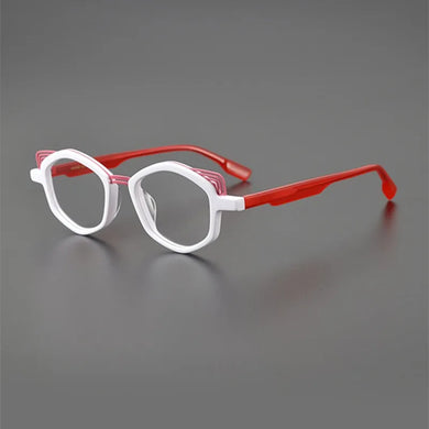 Cat-eye glasses Frame Women's Retro Small frame Color acetate handmade optical frames Men's prescription glasses