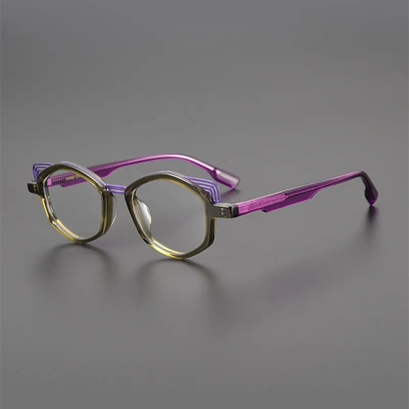 Cat-eye glasses Frame Women's Retro Small frame Color acetate handmade optical frames Men's prescription glasses