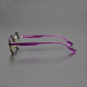 Cat-eye glasses Frame Women's Retro Small frame Color acetate handmade optical frames Men's prescription glasses