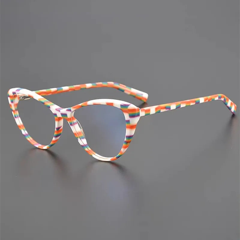 Cat-eye glasses Top Designer Women's Eyeglasses frame  Color acetate optical eyeglasses frame prescription eyeglasses
