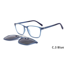 Load image into Gallery viewer, Ceofy Men Eyeglasses Frame Clip On Polarized Sunglasses Optical Myopia Brand Design Double Beam  Glasses Frame CD6827